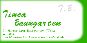 timea baumgarten business card